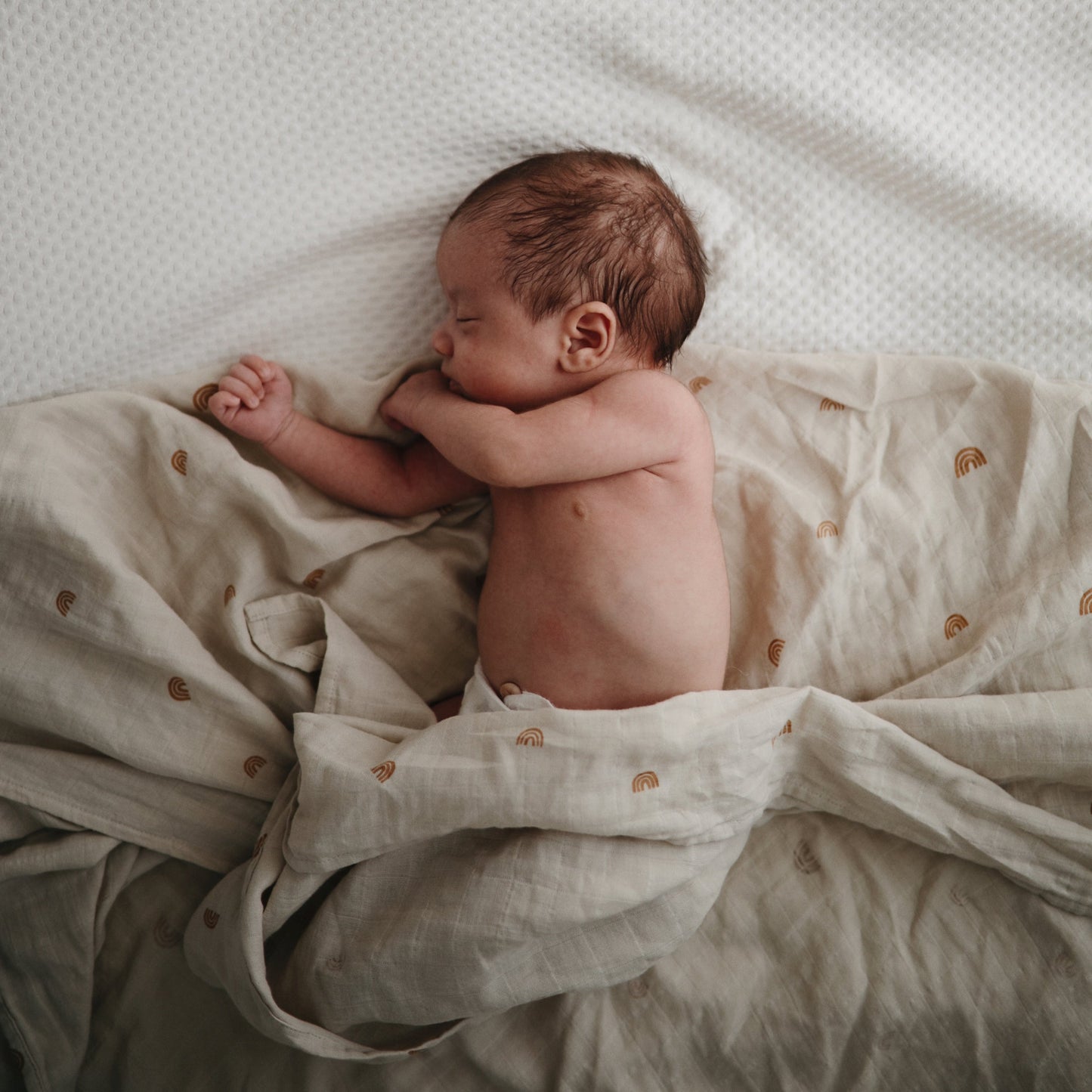 Organic Cotton Muslin Swaddle Blanket - Chickadees Wooden Toys