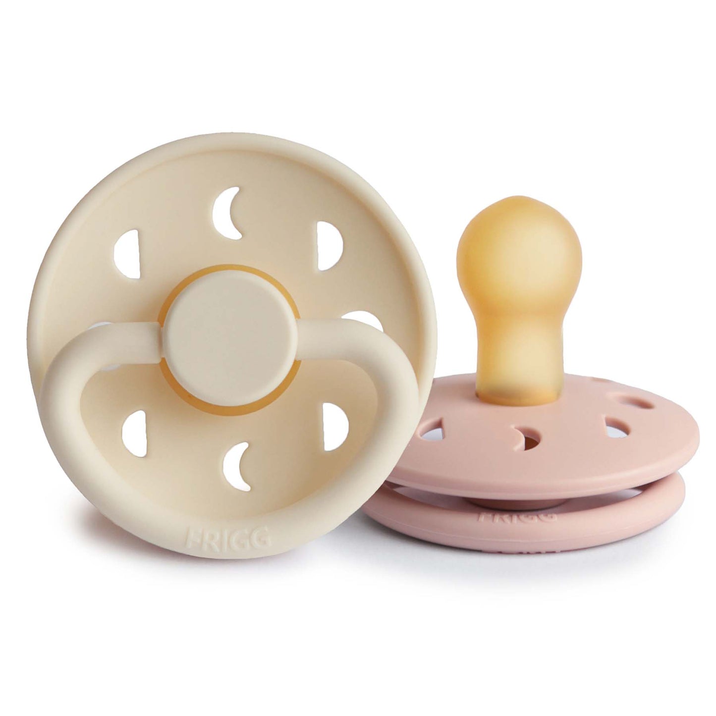 FRIGG Moon Natural Rubber Pacifier 2-Pack - Chickadees Wooden Toys