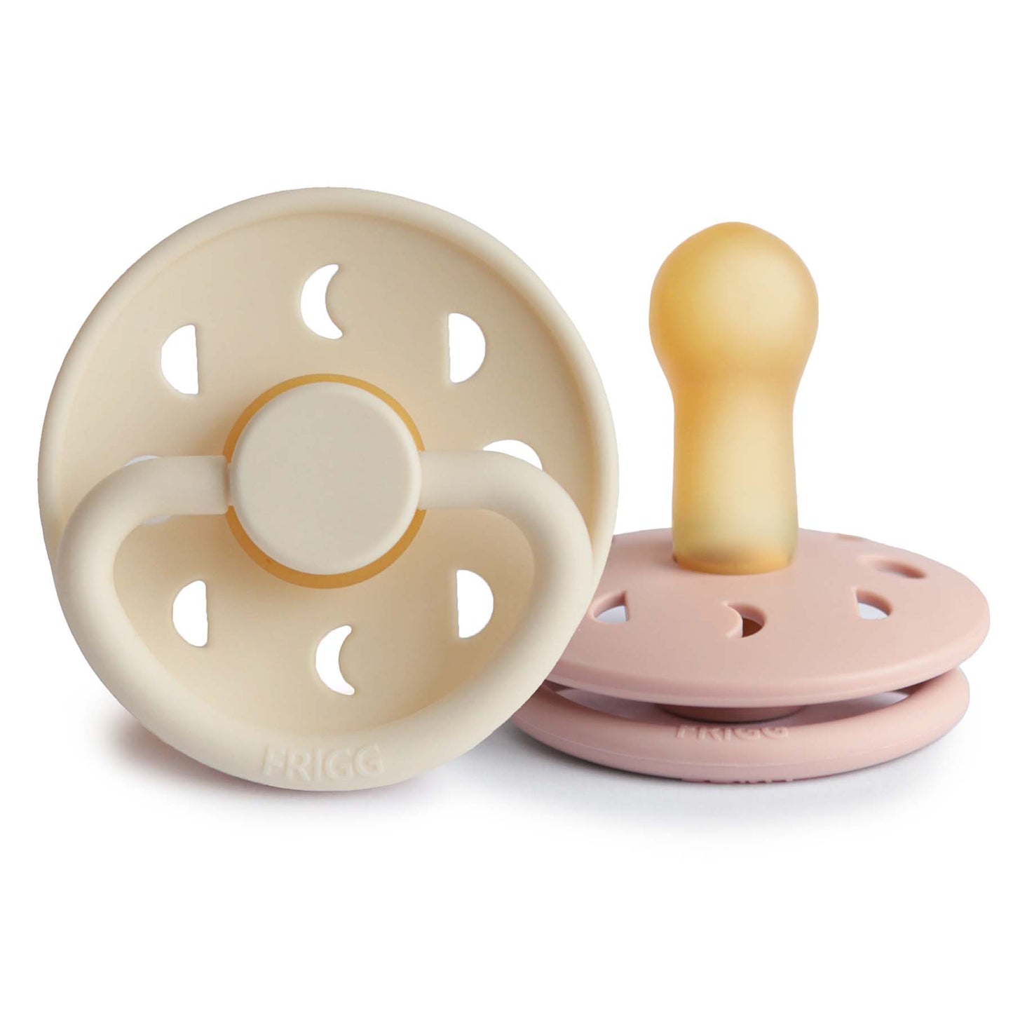 FRIGG Moon Natural Rubber Pacifier 2-Pack - Chickadees Wooden Toys