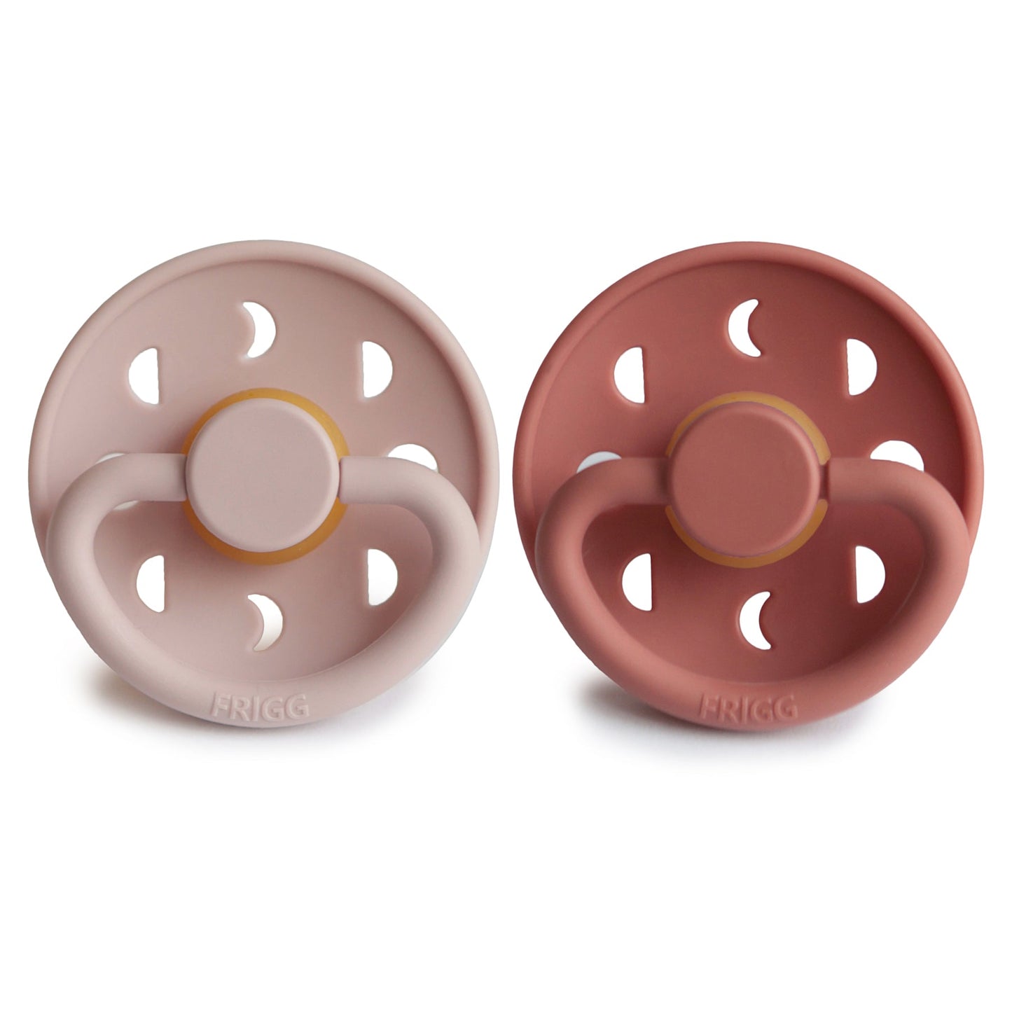 FRIGG Moon Natural Rubber Pacifier 2-Pack - Chickadees Wooden Toys