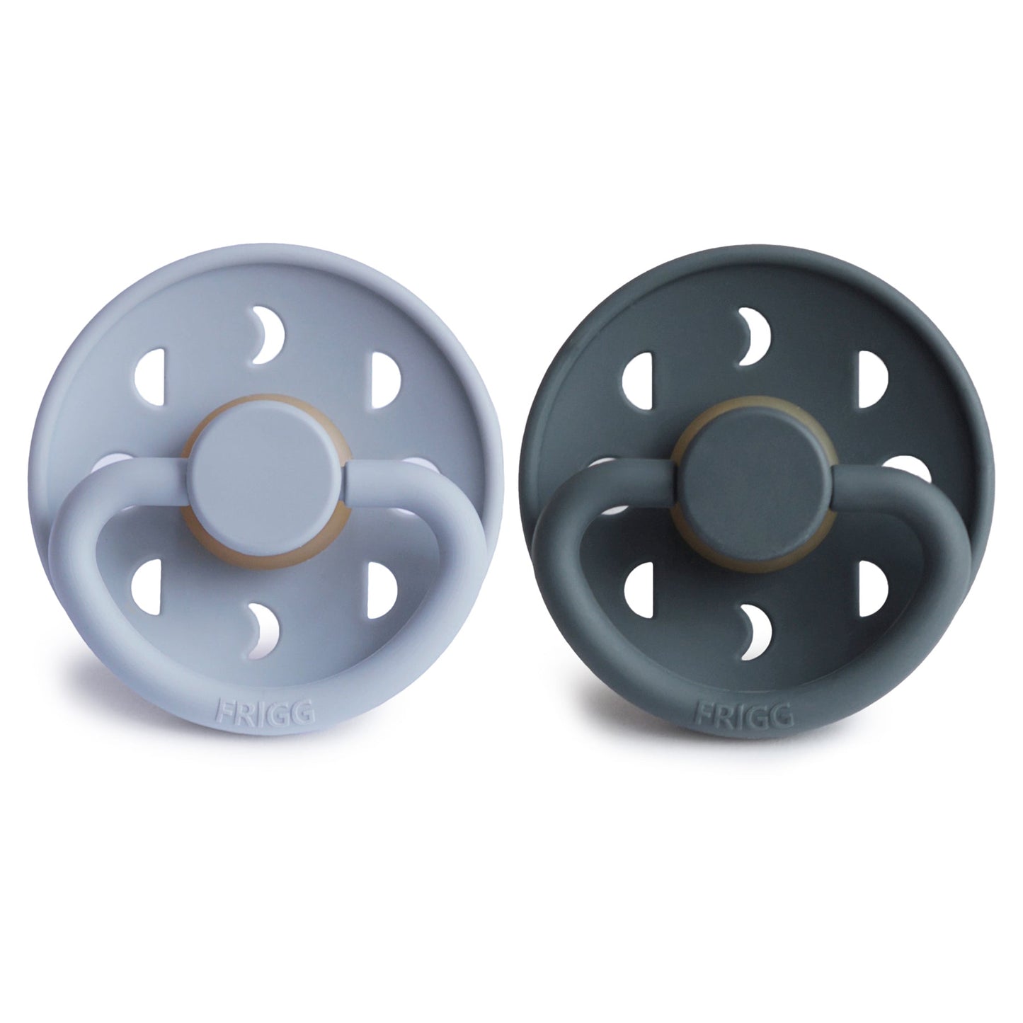 FRIGG Moon Natural Rubber Pacifier 2-Pack - Chickadees Wooden Toys