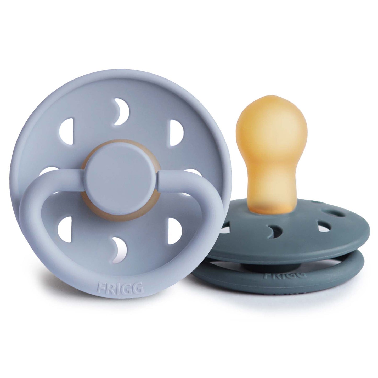 FRIGG Moon Natural Rubber Pacifier 2-Pack - Chickadees Wooden Toys