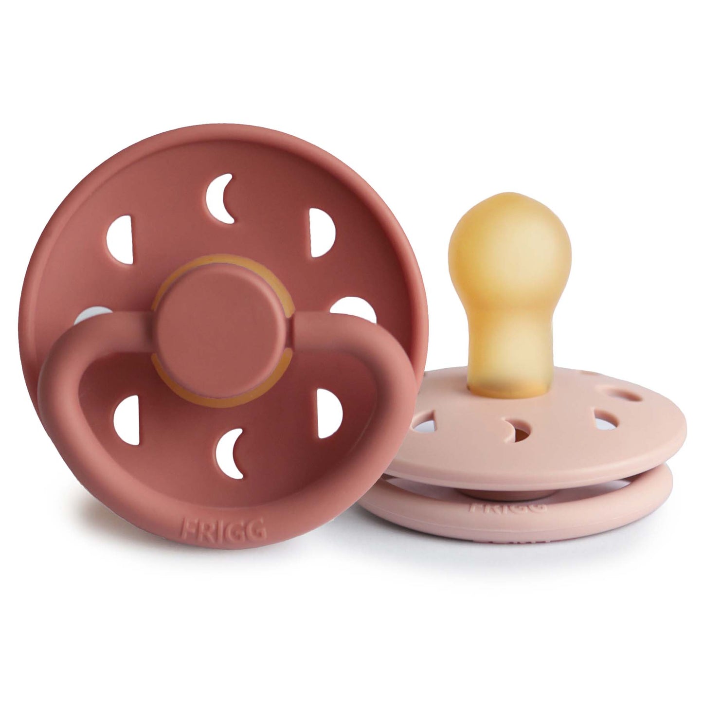 FRIGG Moon Natural Rubber Pacifier 2-Pack - Chickadees Wooden Toys