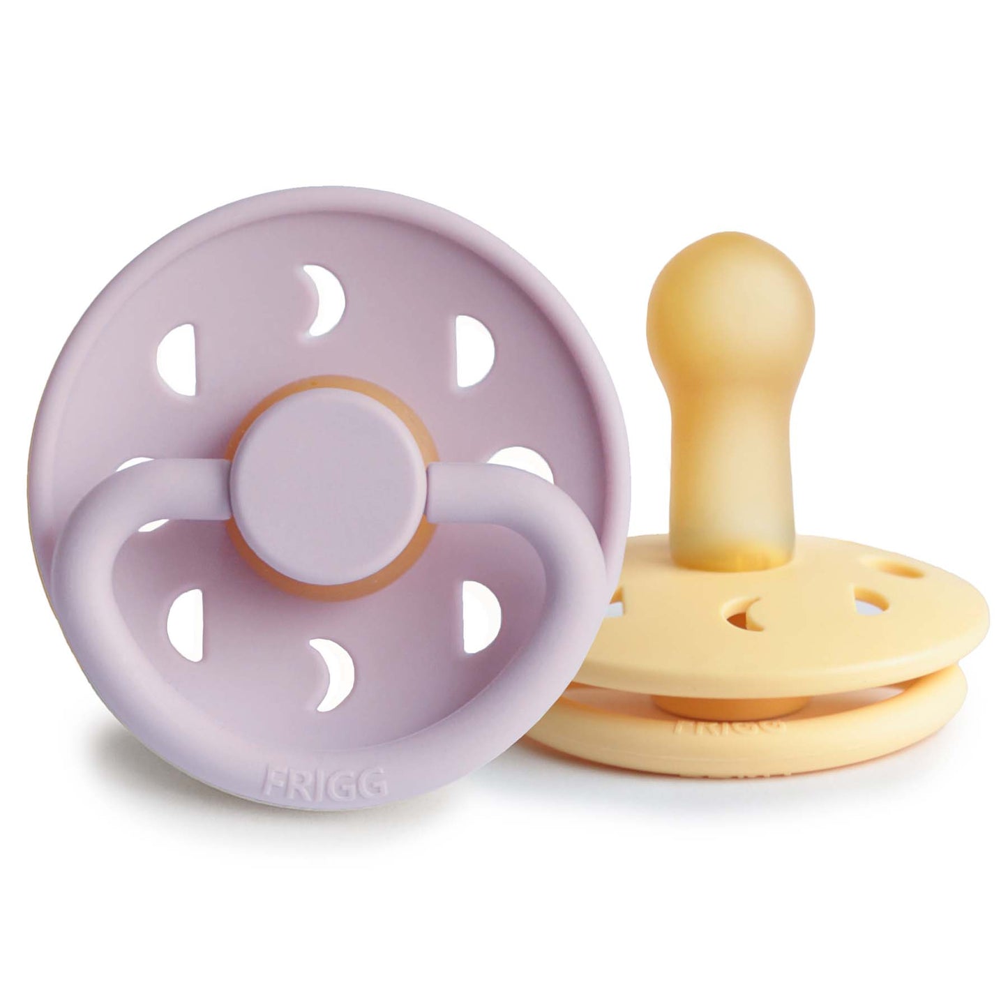 FRIGG Moon Natural Rubber Pacifier 2-Pack - Chickadees Wooden Toys