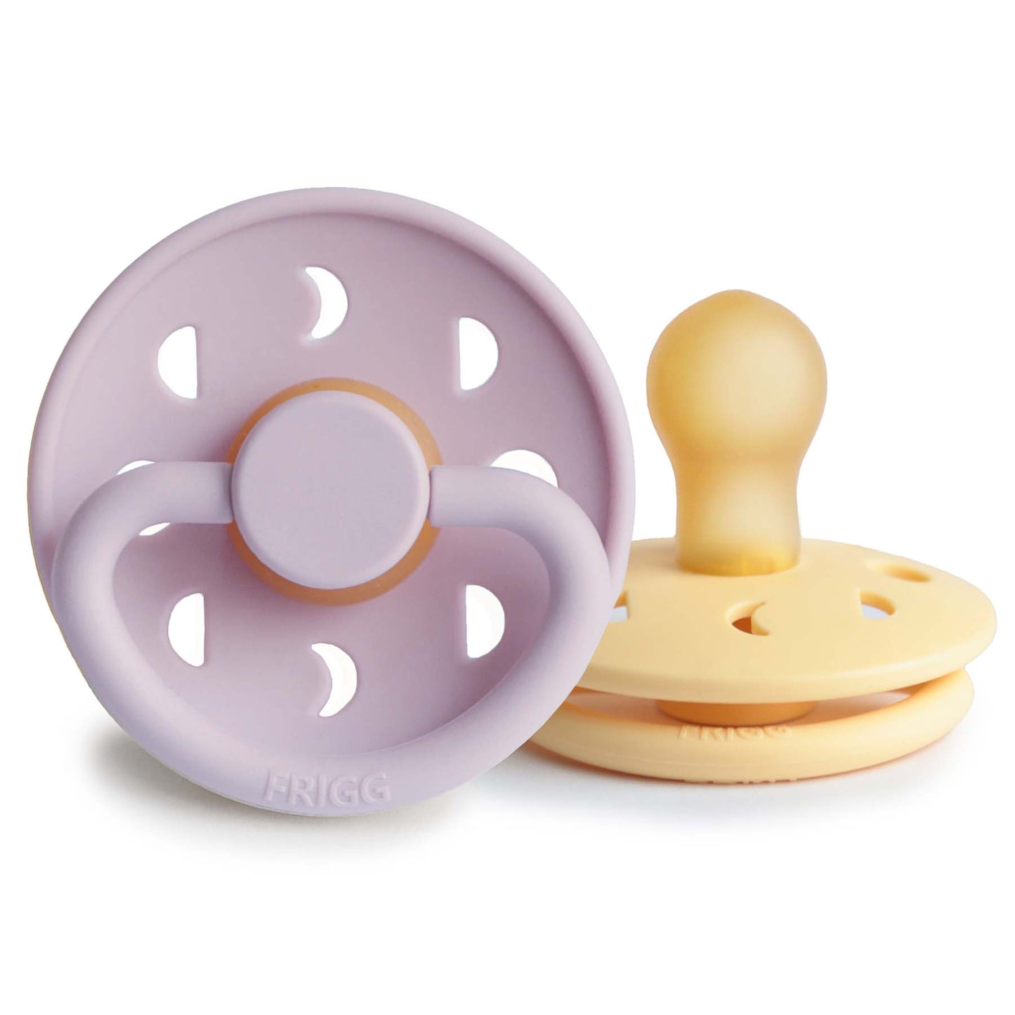 FRIGG Moon Natural Rubber Pacifier 2-Pack - Chickadees Wooden Toys