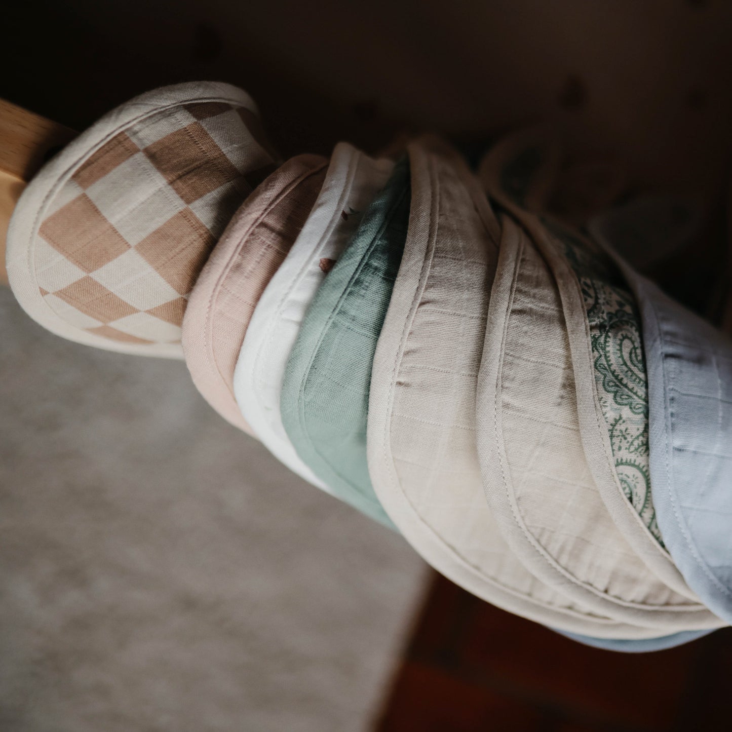 Muslin Bib - Chickadees Wooden Toys