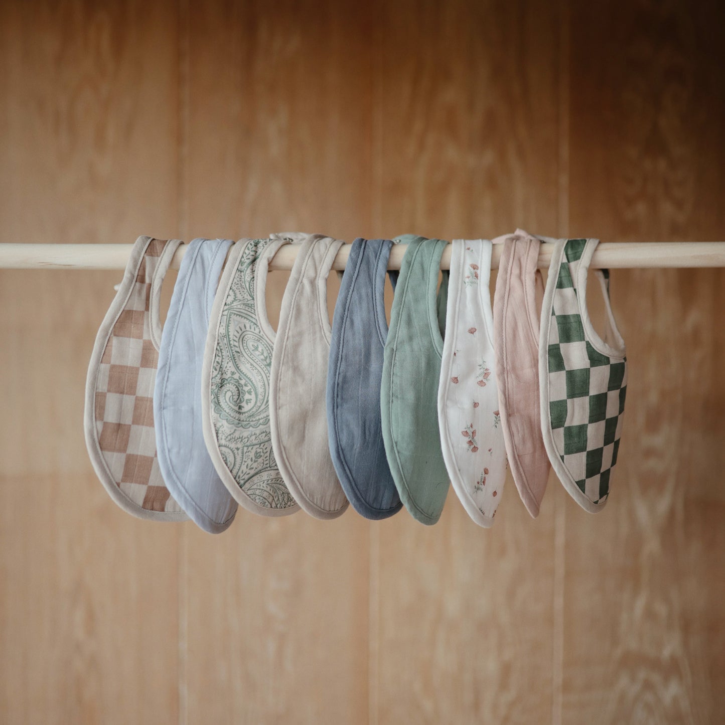Muslin Bib - Chickadees Wooden Toys