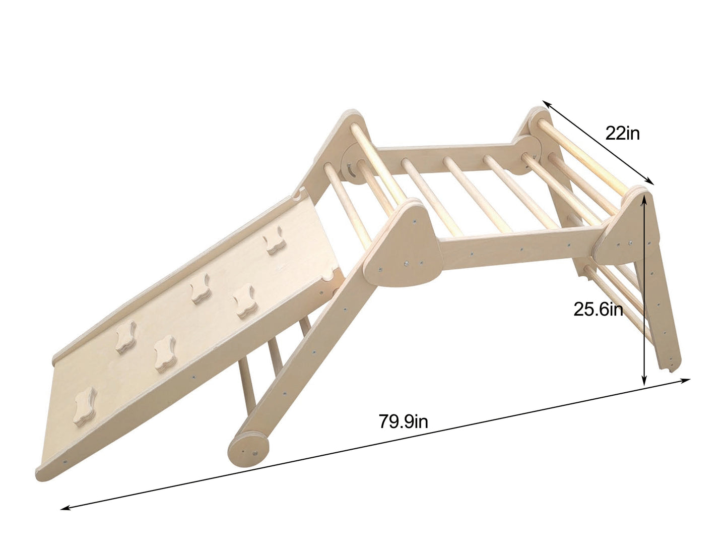 Vicus- Triangle Ladder with Ramp - Chickadees Wooden Toys