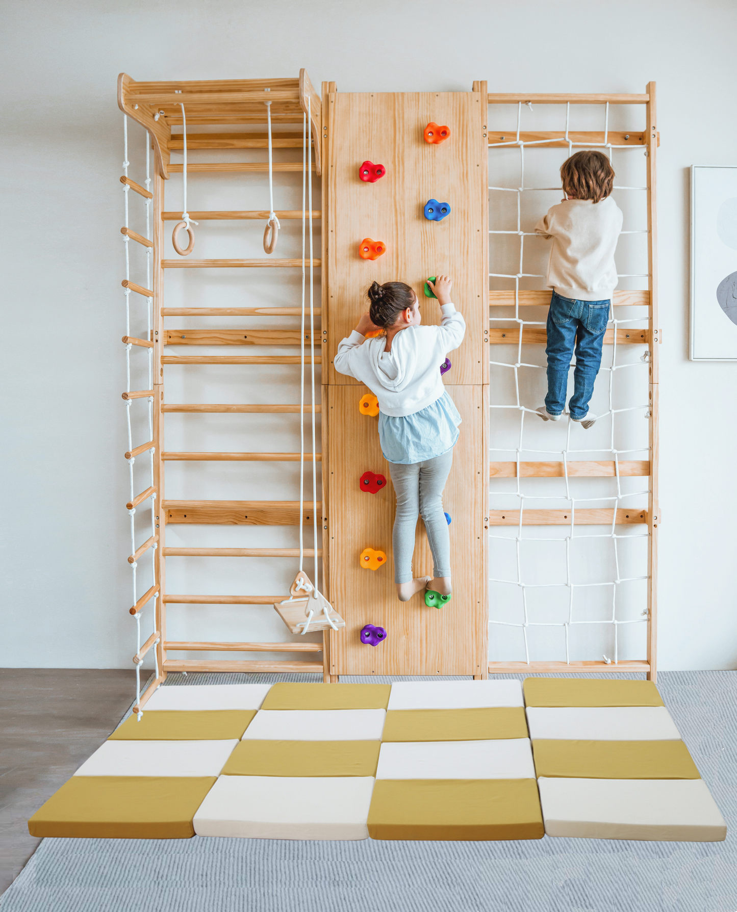 Indoor Playset Mat – Cushioned Floor Mat Compatible with Avenlur Walnut Climber - Chickadees Wooden Toys