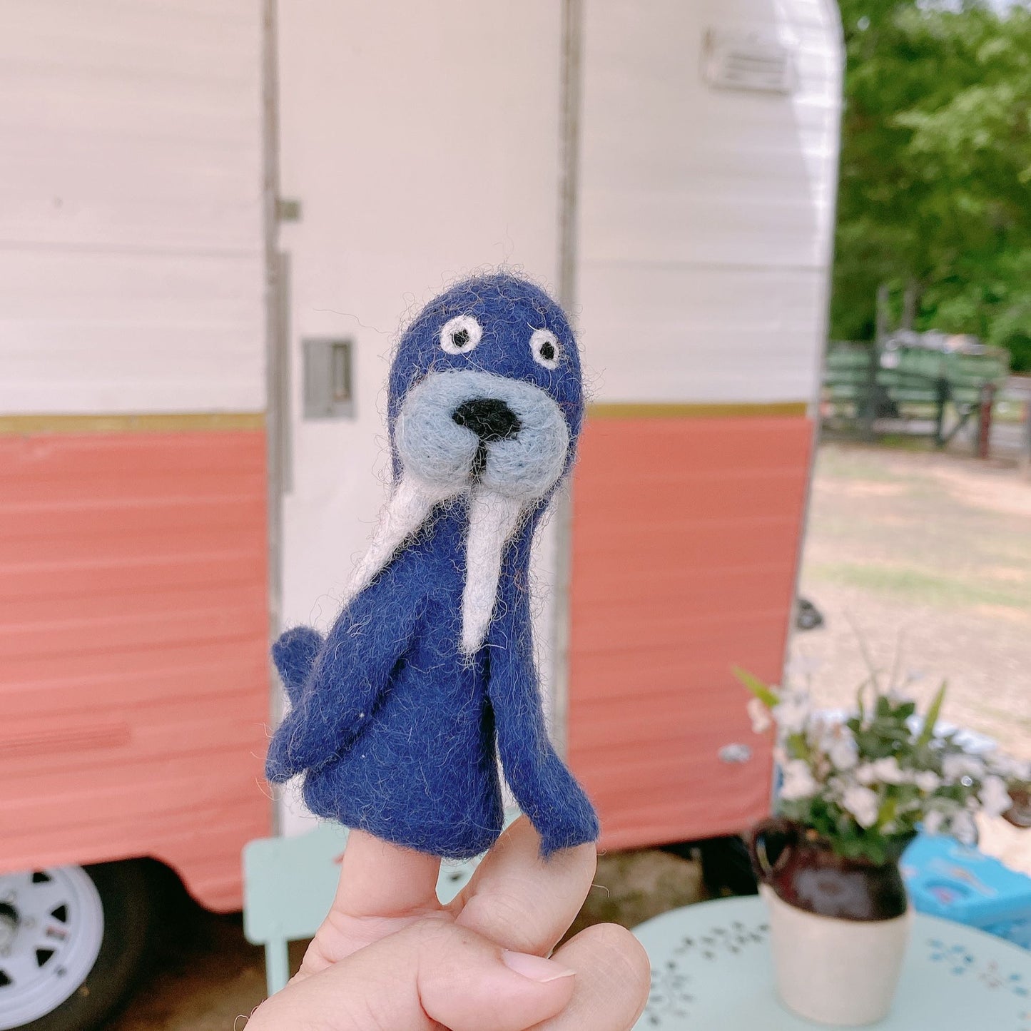 Walrus Finger Puppet - Chickadees Wooden Toys