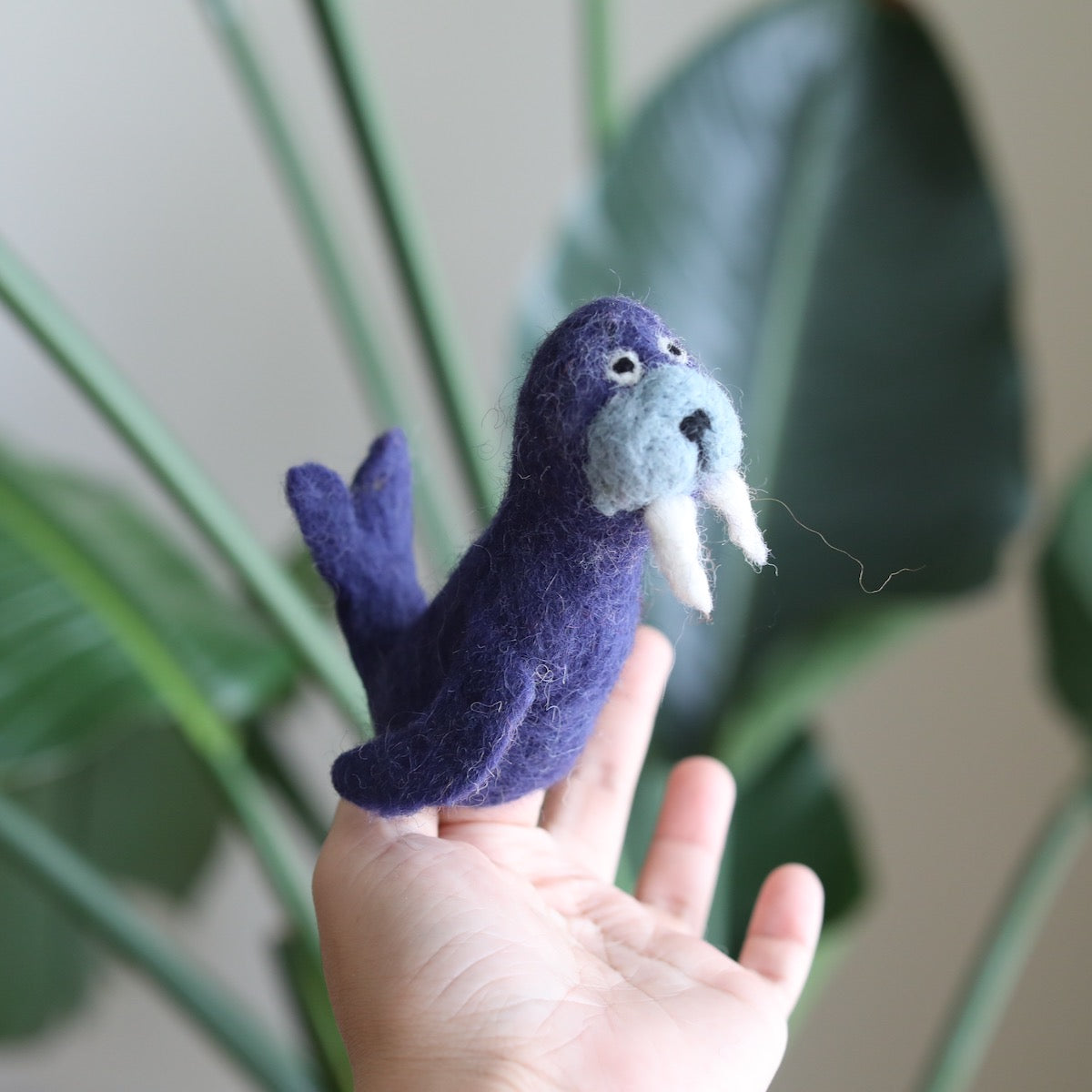 Walrus Finger Puppet - Chickadees Wooden Toys