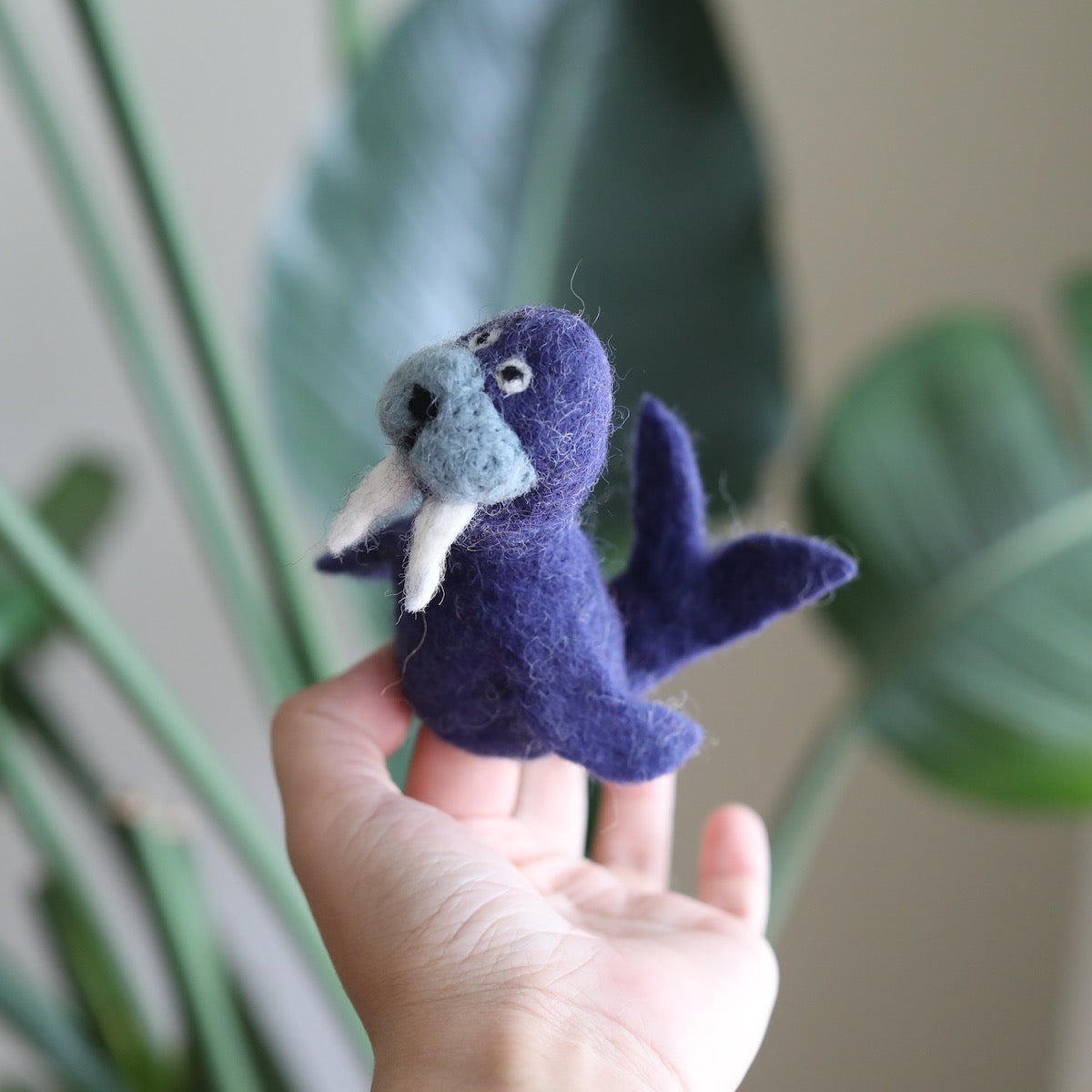 Walrus Finger Puppet - Chickadees Wooden Toys