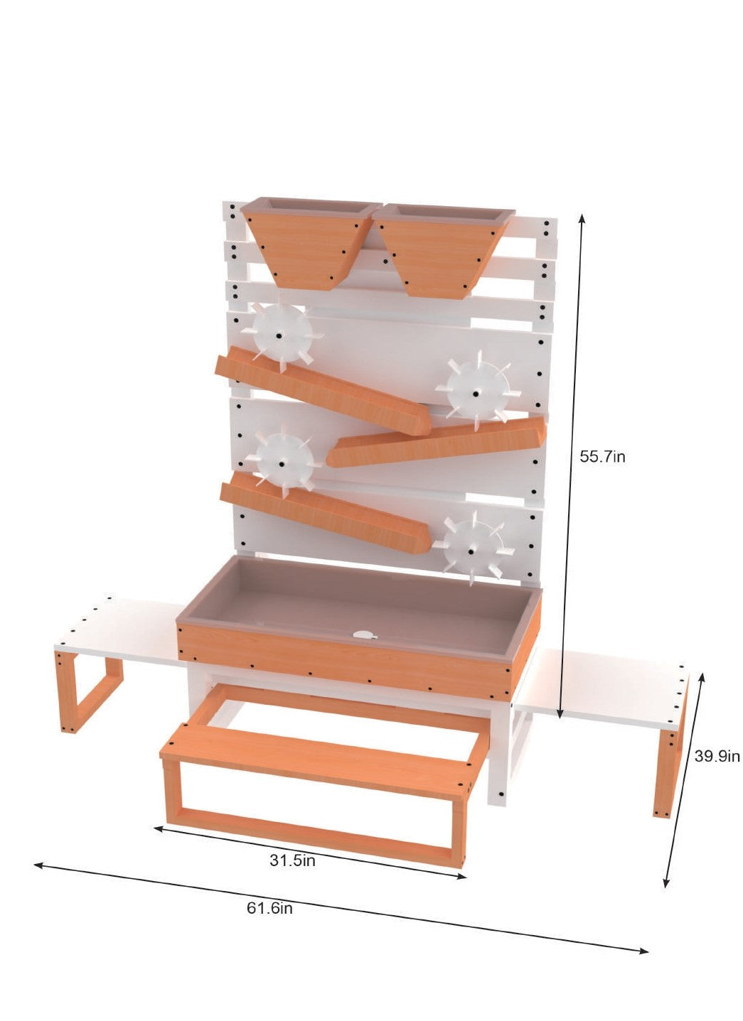 Avenlur Large Wooden Water Table – Multi-Level Sensory Play Station - Chickadees Wooden Toys