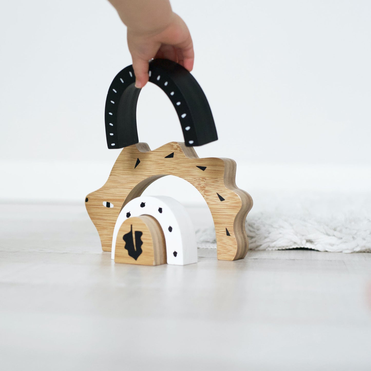 Bamboo Nesting Hedgehog - Chickadees Wooden Toys