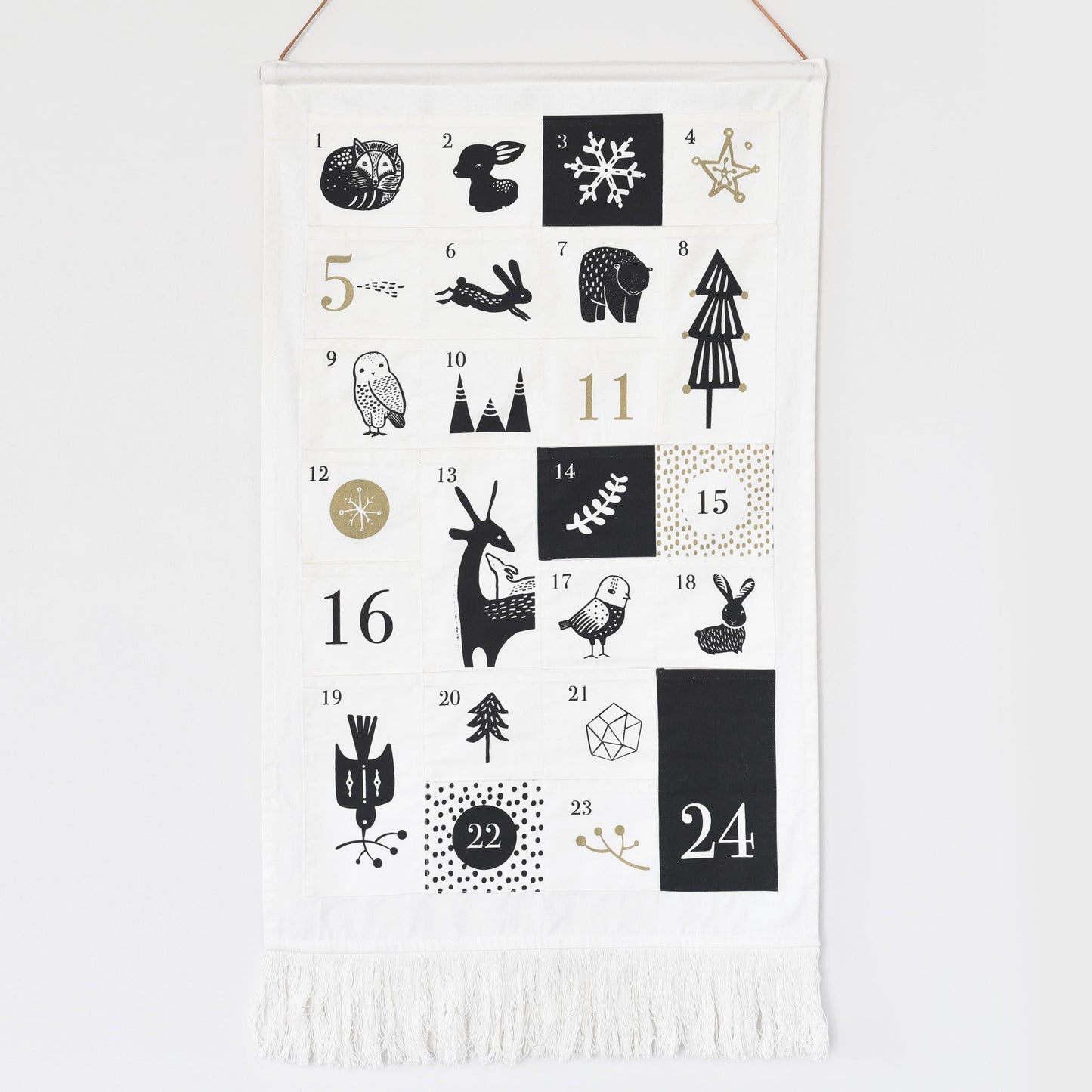 24 Pocket Advent Calendar - Winter Animals - Chickadees Wooden Toys