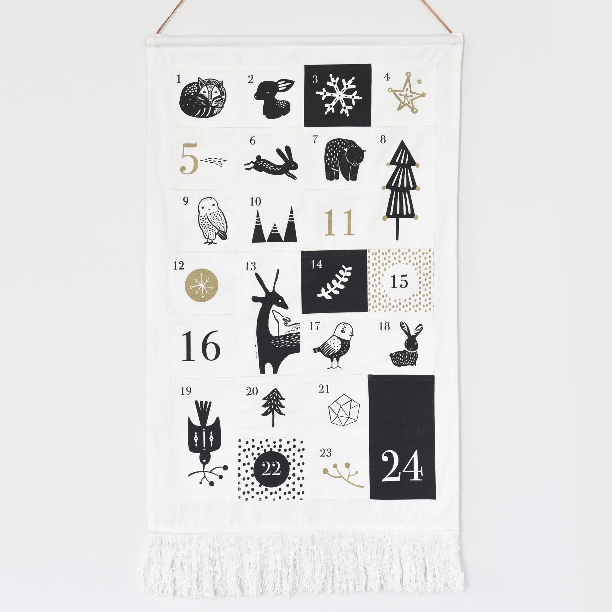 24 Pocket Advent Calendar - Winter Animals - Chickadees Wooden Toys