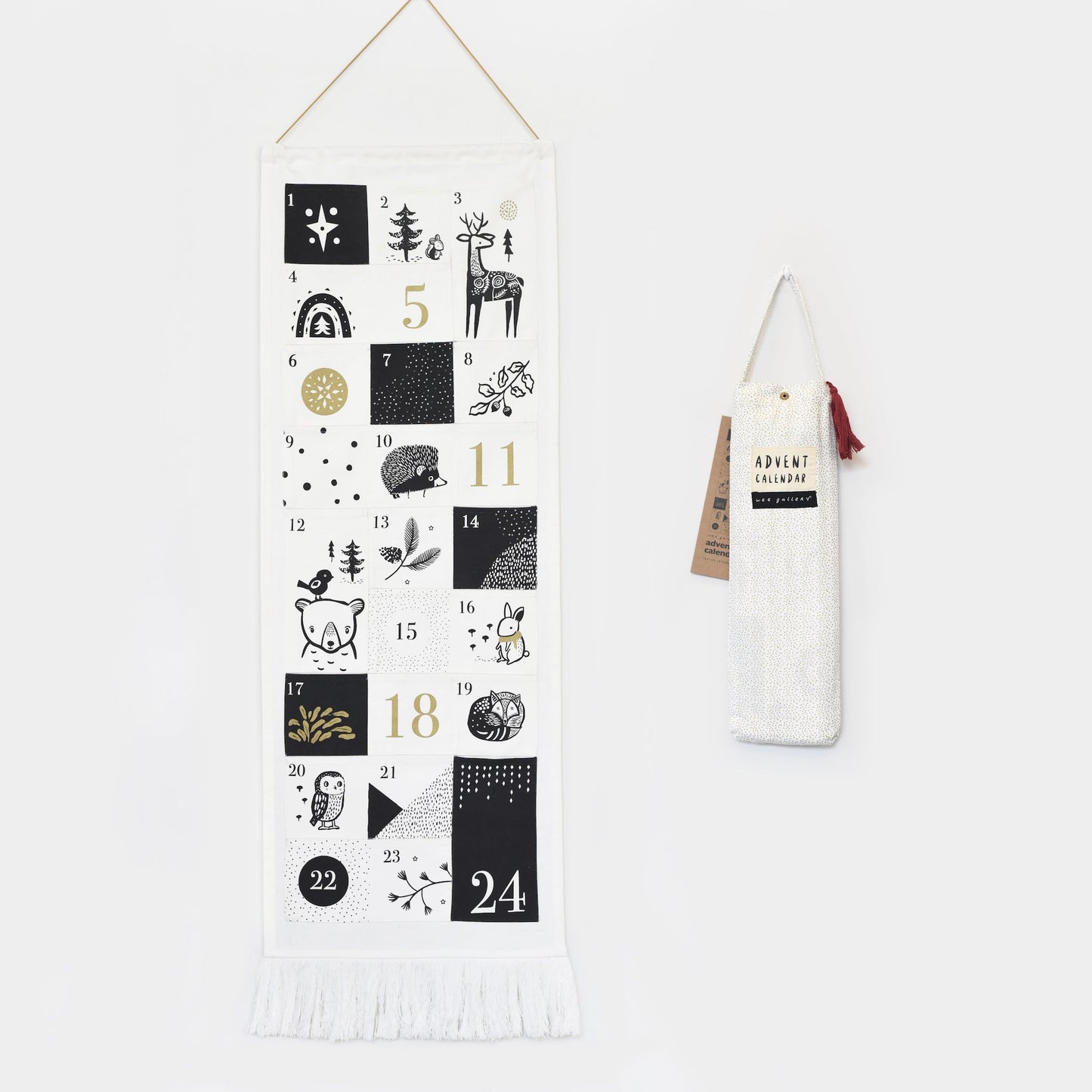 Festive Friends 24 Pocket Advent Calendar - Chickadees Wooden Toys