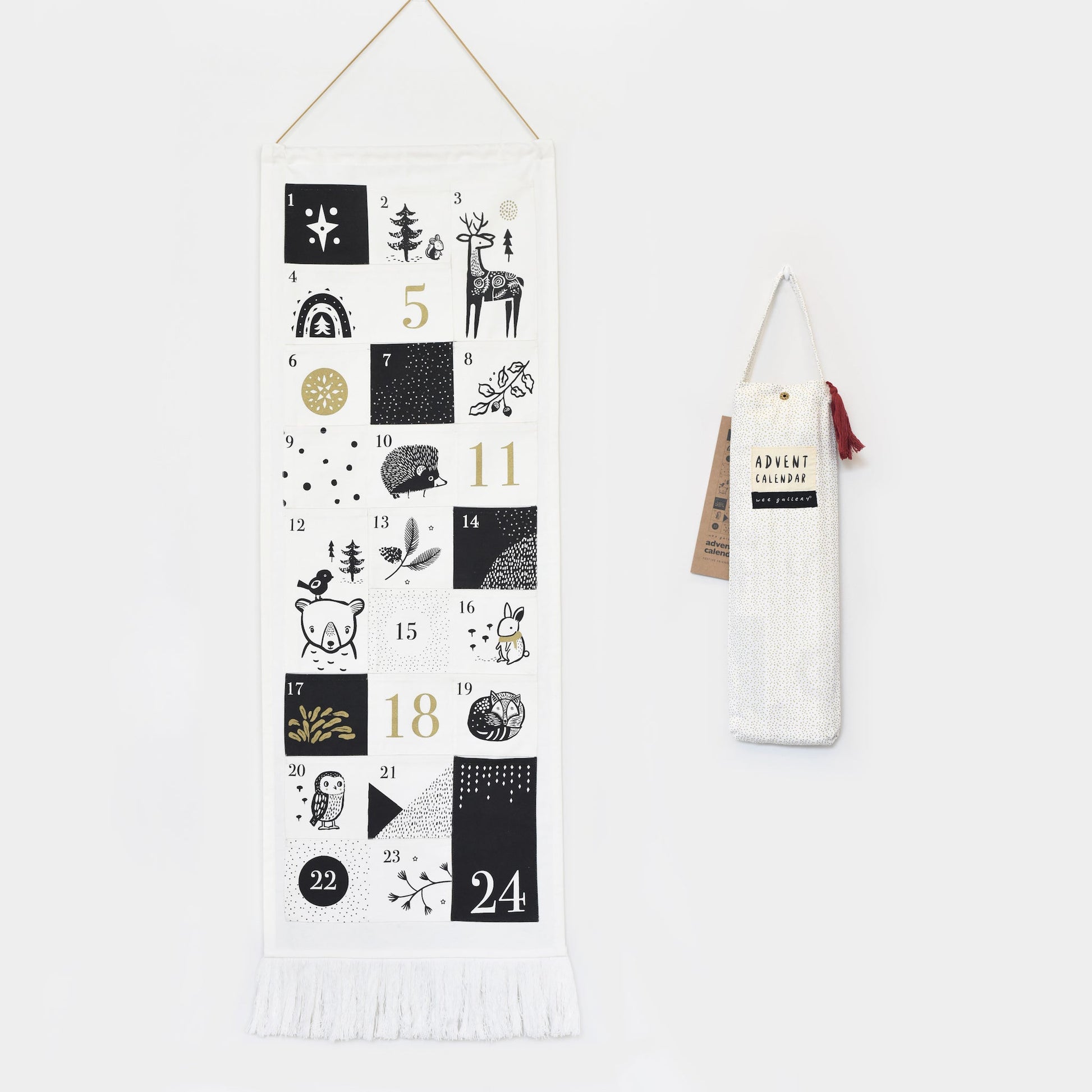 Festive Friends 24 Pocket Advent Calendar - Chickadees Wooden Toys