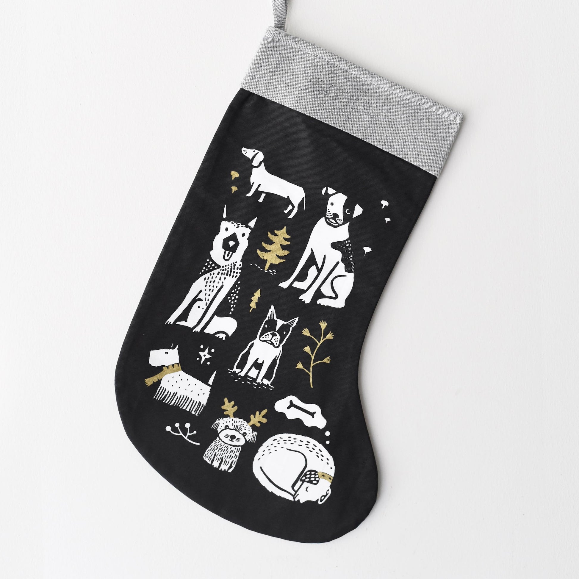 Festive Pups Stocking - Chickadees Wooden Toys
