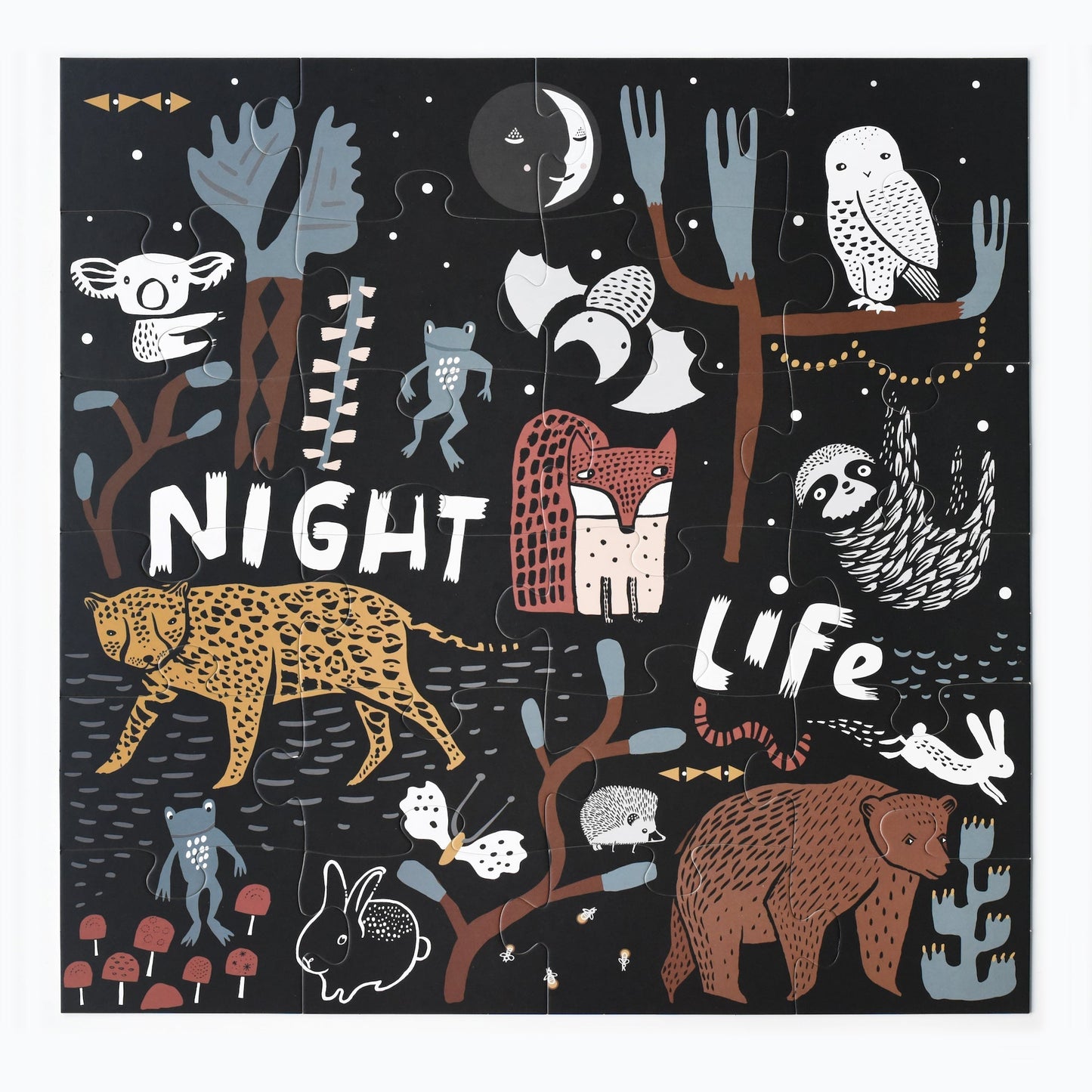 Night Life Floor Puzzle - Chickadees Wooden Toys