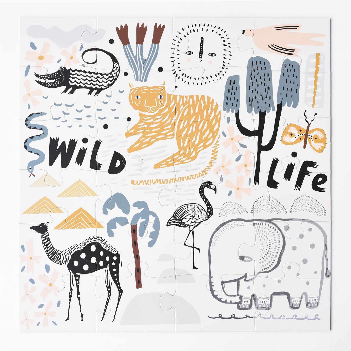 Wild Life Floor Puzzle - Chickadees Wooden Toys