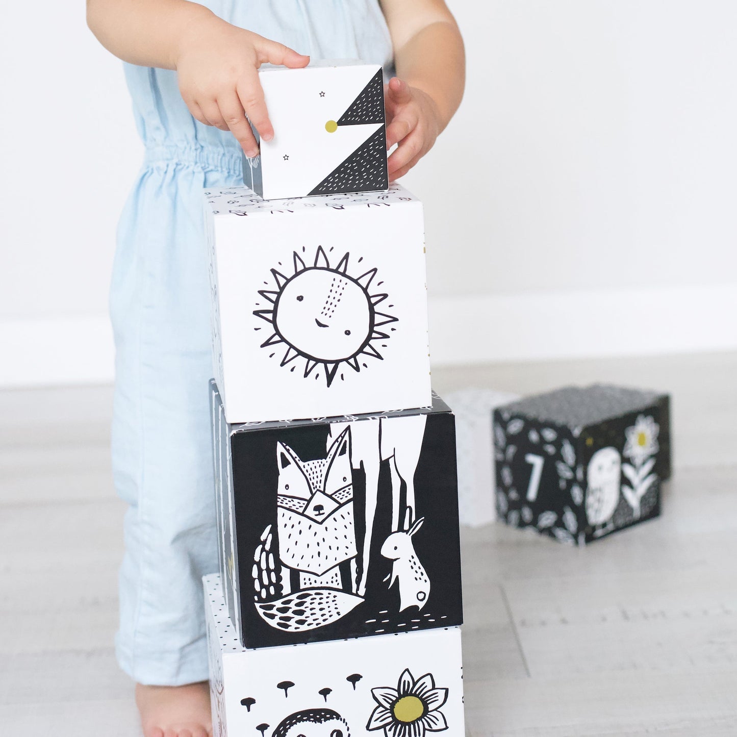 Nesting Blocks - Woodland Numbers - Chickadees Wooden Toys