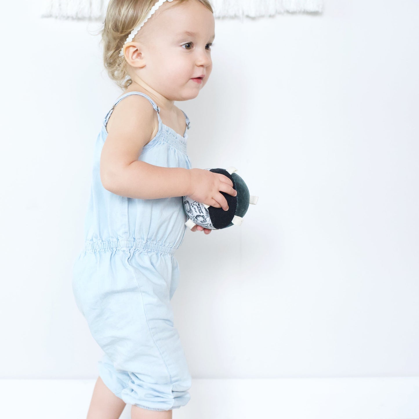 Taggy Ball with Rattle - Wild - Chickadees Wooden Toys