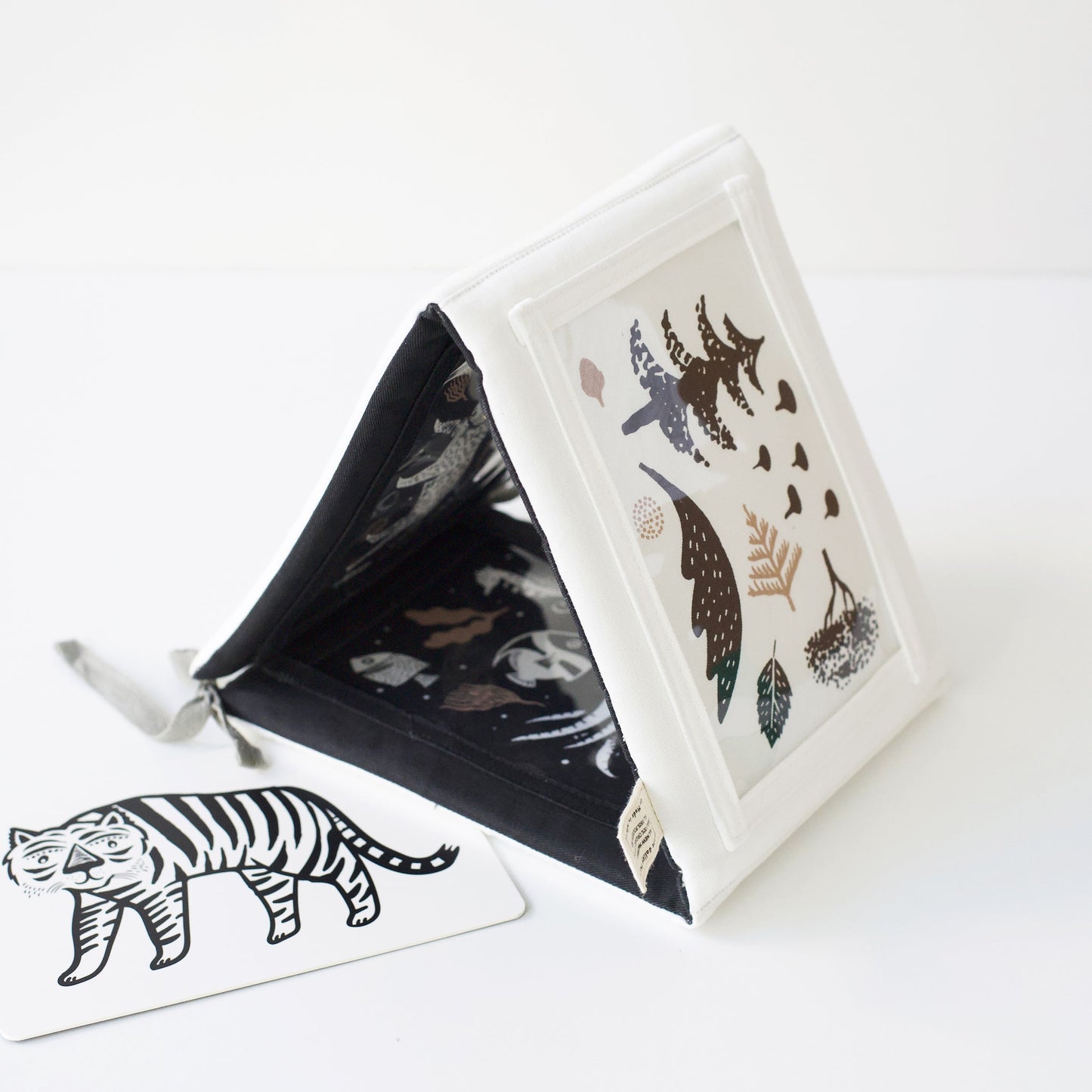 Baby Tummy Time Gallery with Mirror - Chickadees Wooden Toys