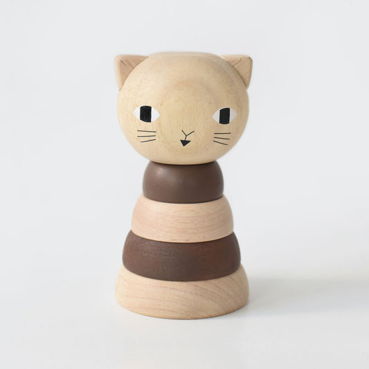 Wood Stacker - Cat - Chickadees Wooden Toys