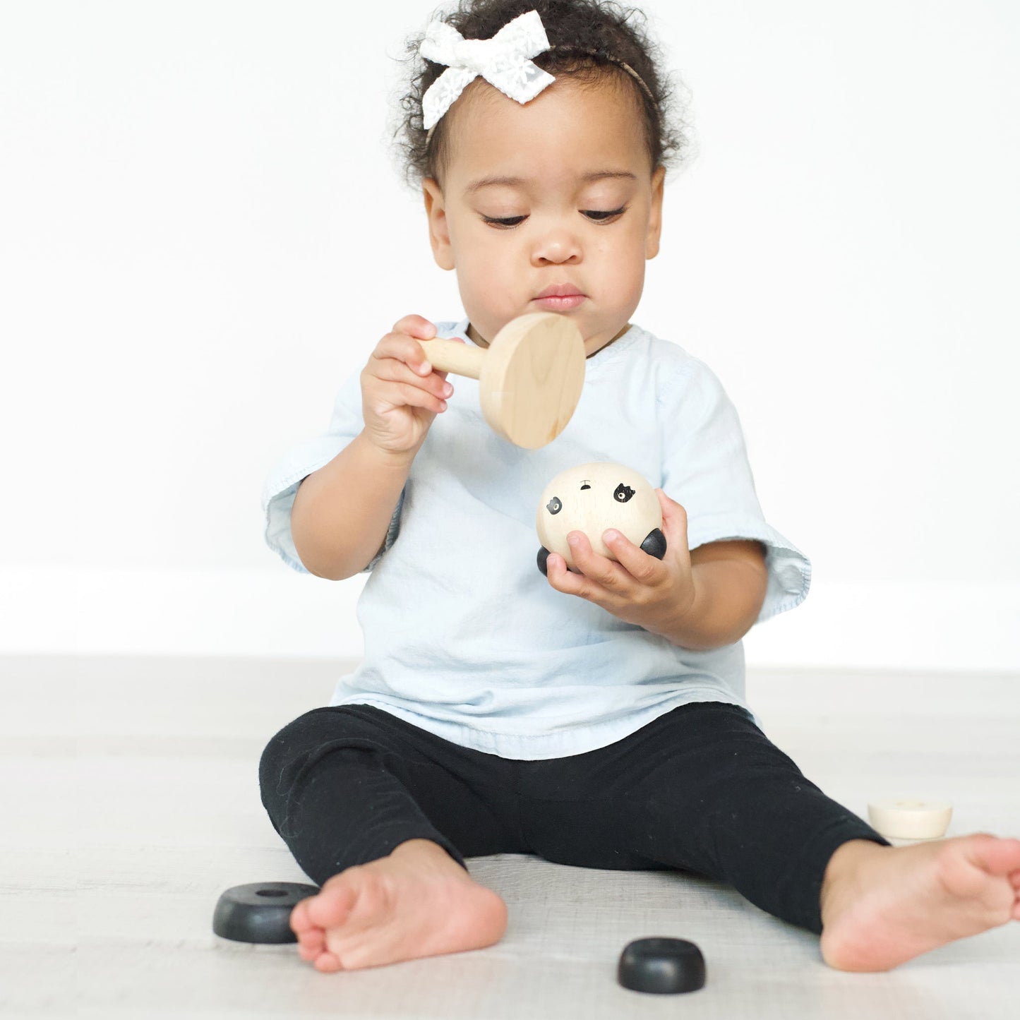 Wood Stacker - Panda - Chickadees Wooden Toys