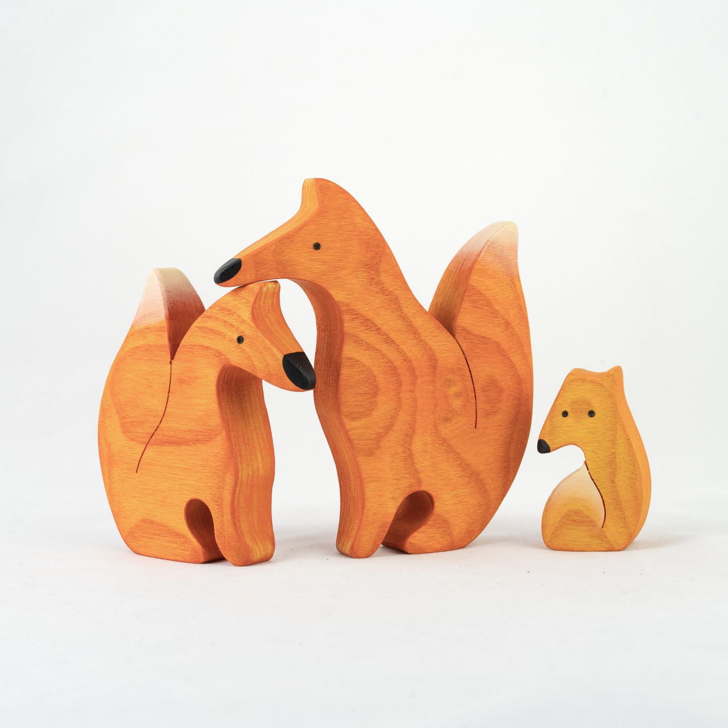 Waldorf Wooden Fox Puzzle - Set of 3