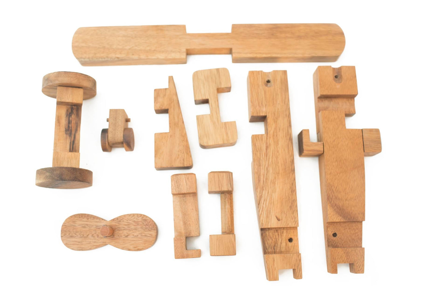 3D Wooden Construction Airplane Puzzle For Kids - Chickadees Wooden Toys