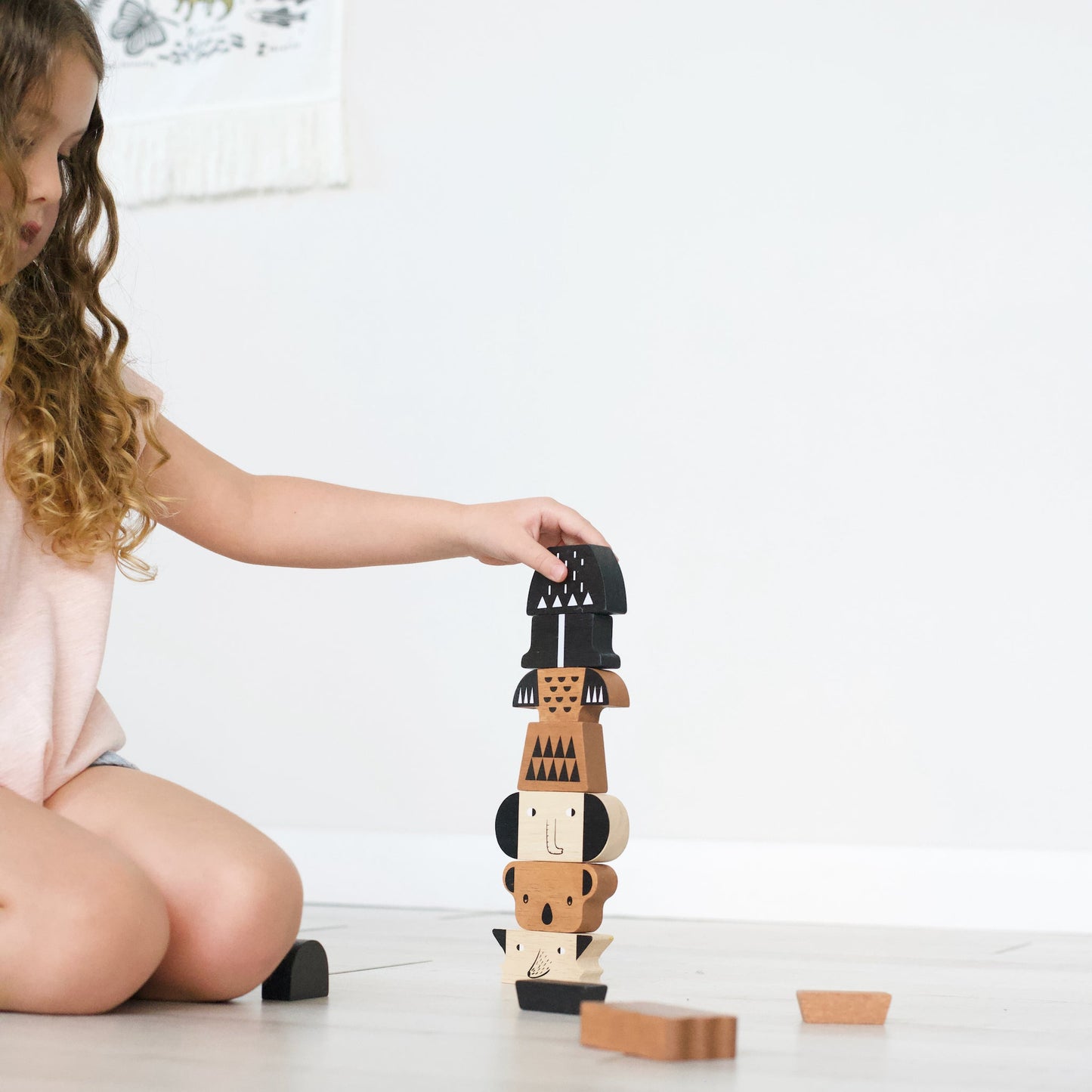Animal Building Tower - Chickadees Wooden Toys