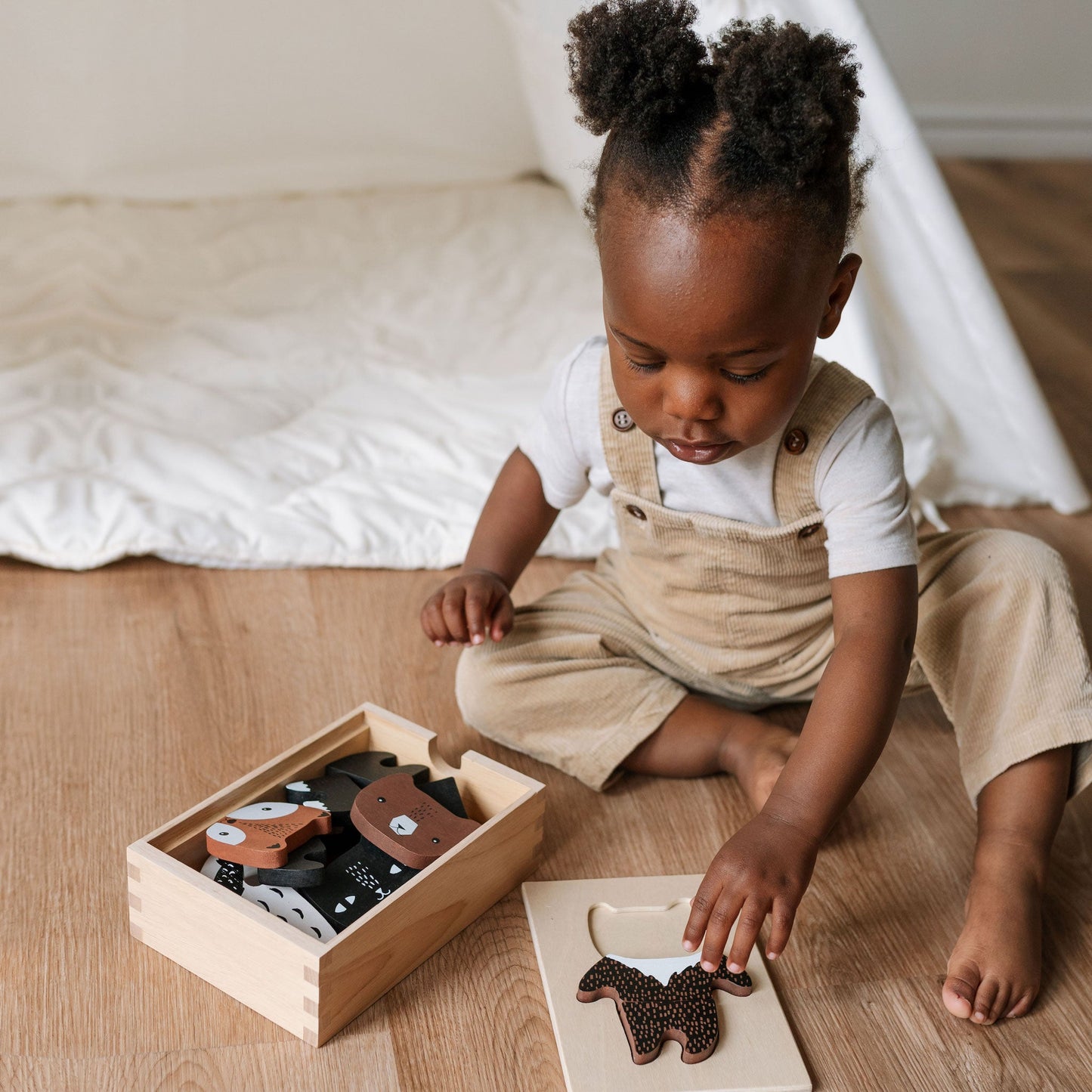 Mix & Match Animal Tiles - Chickadees Wooden Toys