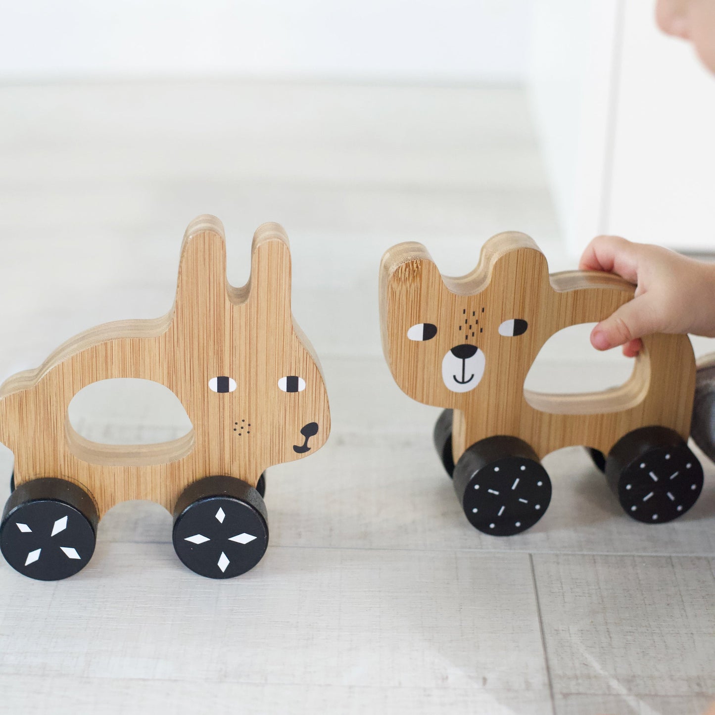 Bunny Push Toy - Chickadees Wooden Toys
