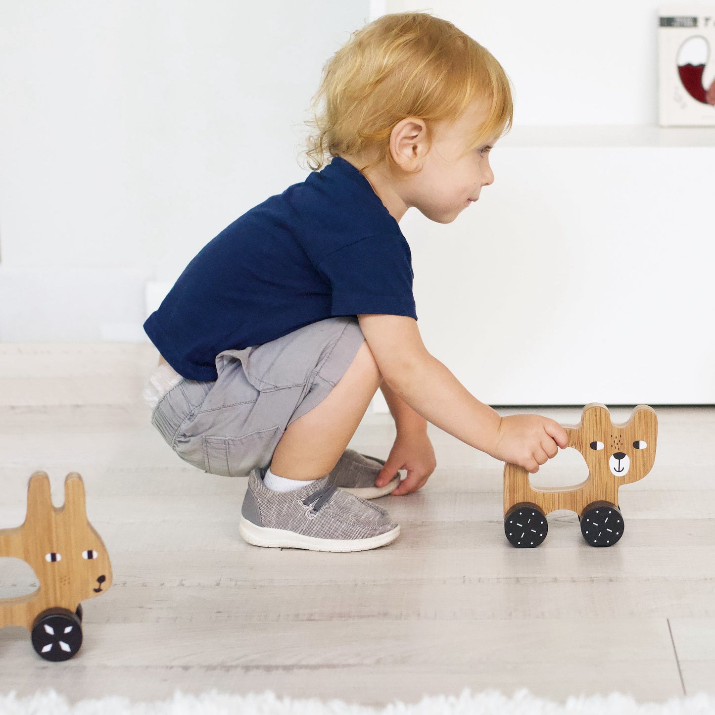 Bunny Push Toy - Chickadees Wooden Toys