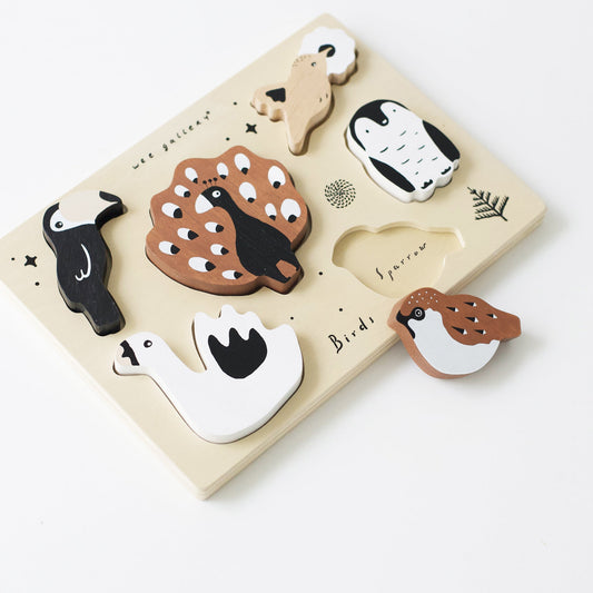Wooden Tray Puzzle - Birds - Chickadees Wooden Toys