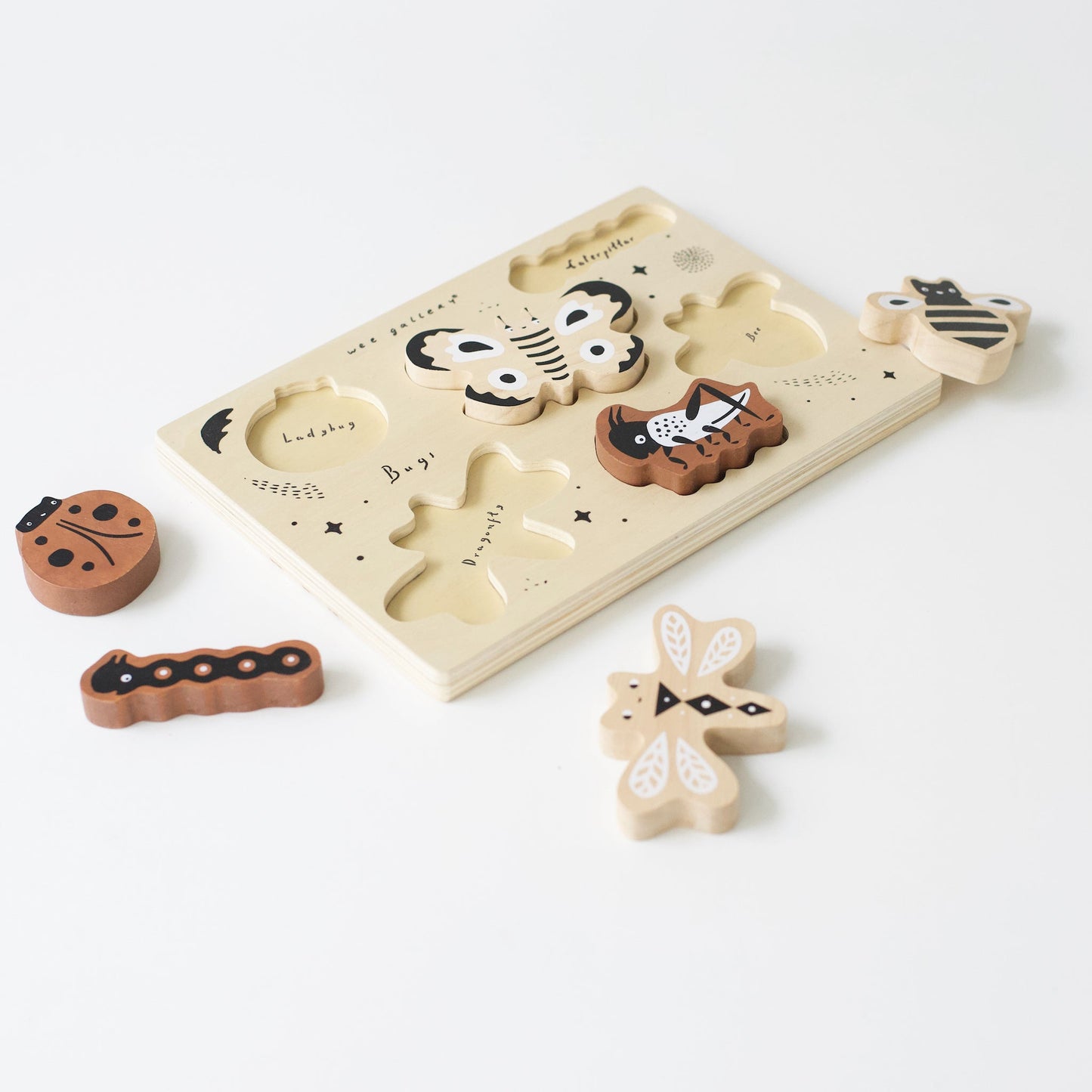 Wooden Tray Puzzle - Bugs - Chickadees Wooden Toys