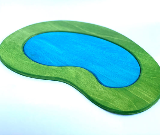 Waldorf Wooden Pond Lake Puzzle - Chickadees Wooden Toys