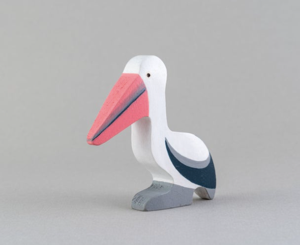 Mikheev Handmade Wood Pelican Statue