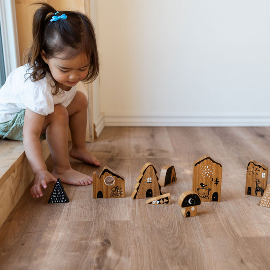 Woodland Village - Chickadees Wooden Toys