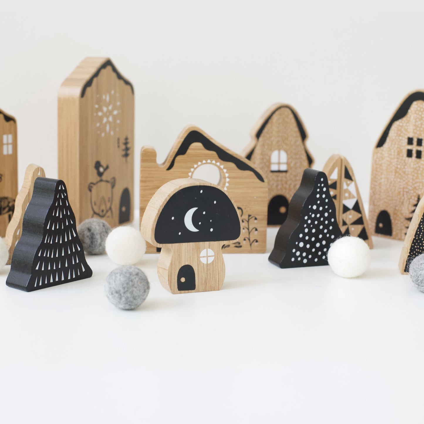 Woodland Village - Chickadees Wooden Toys