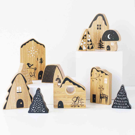 Woodland Village - Chickadees Wooden Toys