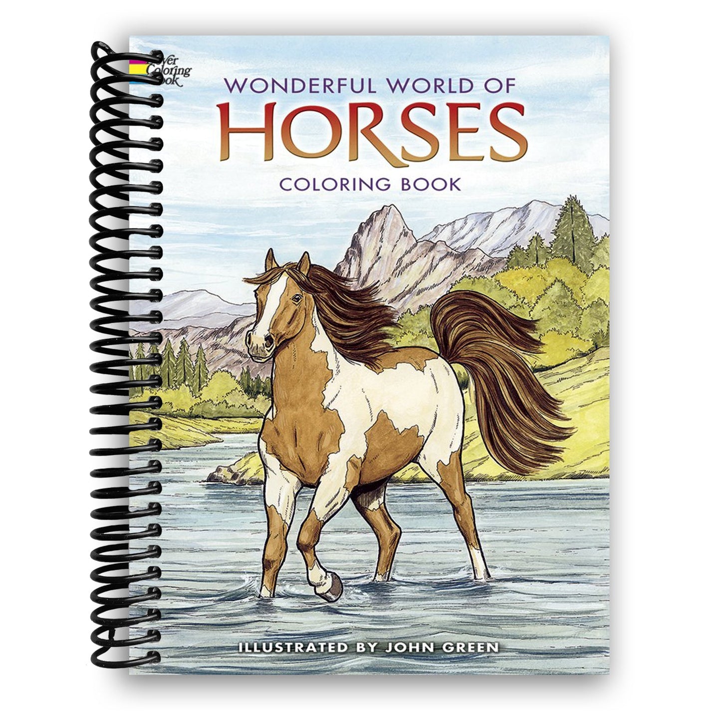 Wonderful World of Horses Coloring Book (Spiral Bound) - Chickadees Wooden Toys