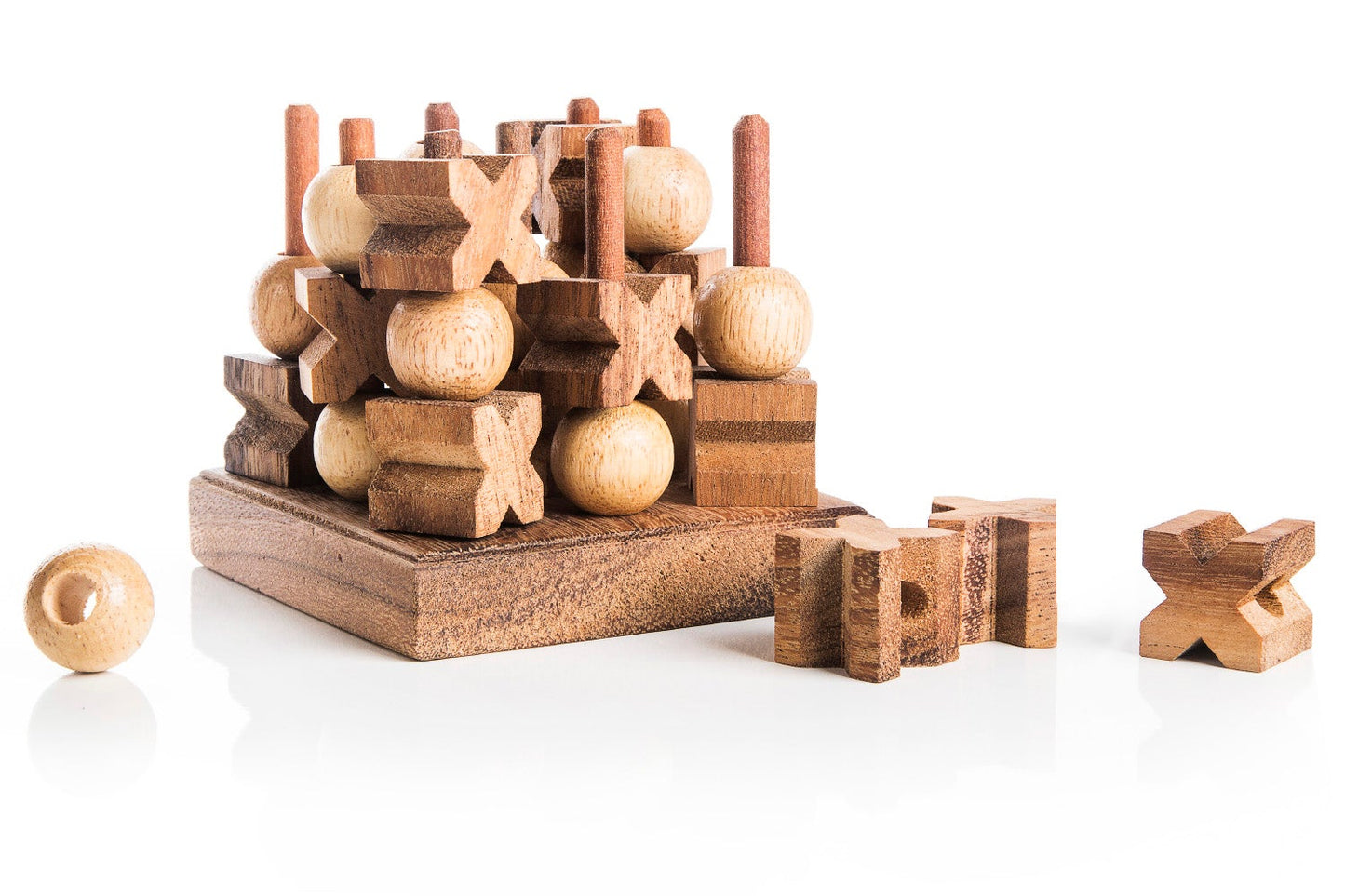 3D Tic Tac Toe - Wooden XOXO Game - Chickadees Wooden Toys