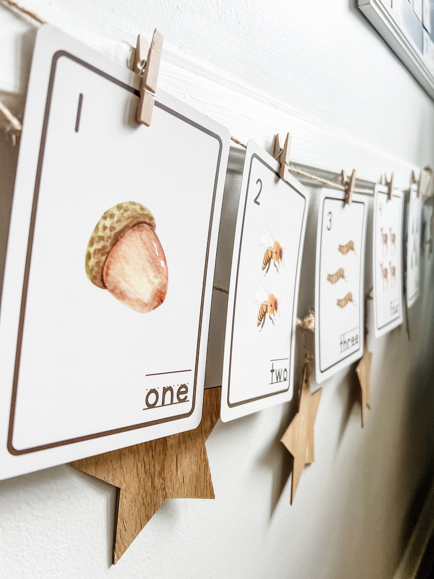 Nature Number Flashcards - Chickadees Wooden Toys
