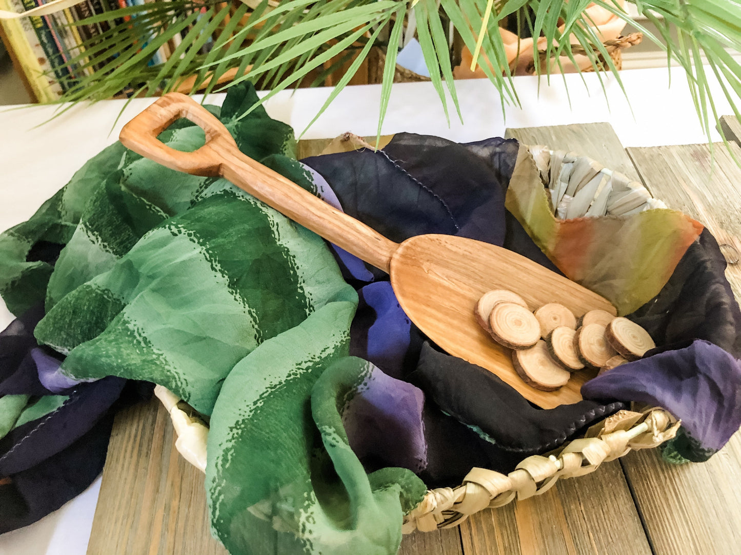 Olive Wood Shovel - Chickadees Wooden Toys