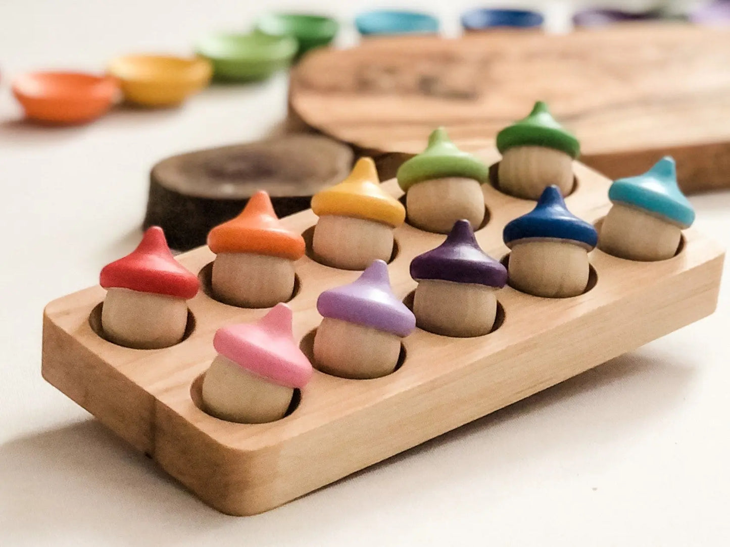 Double Sided Wooden 10 Frame - Chickadees Wooden Toys