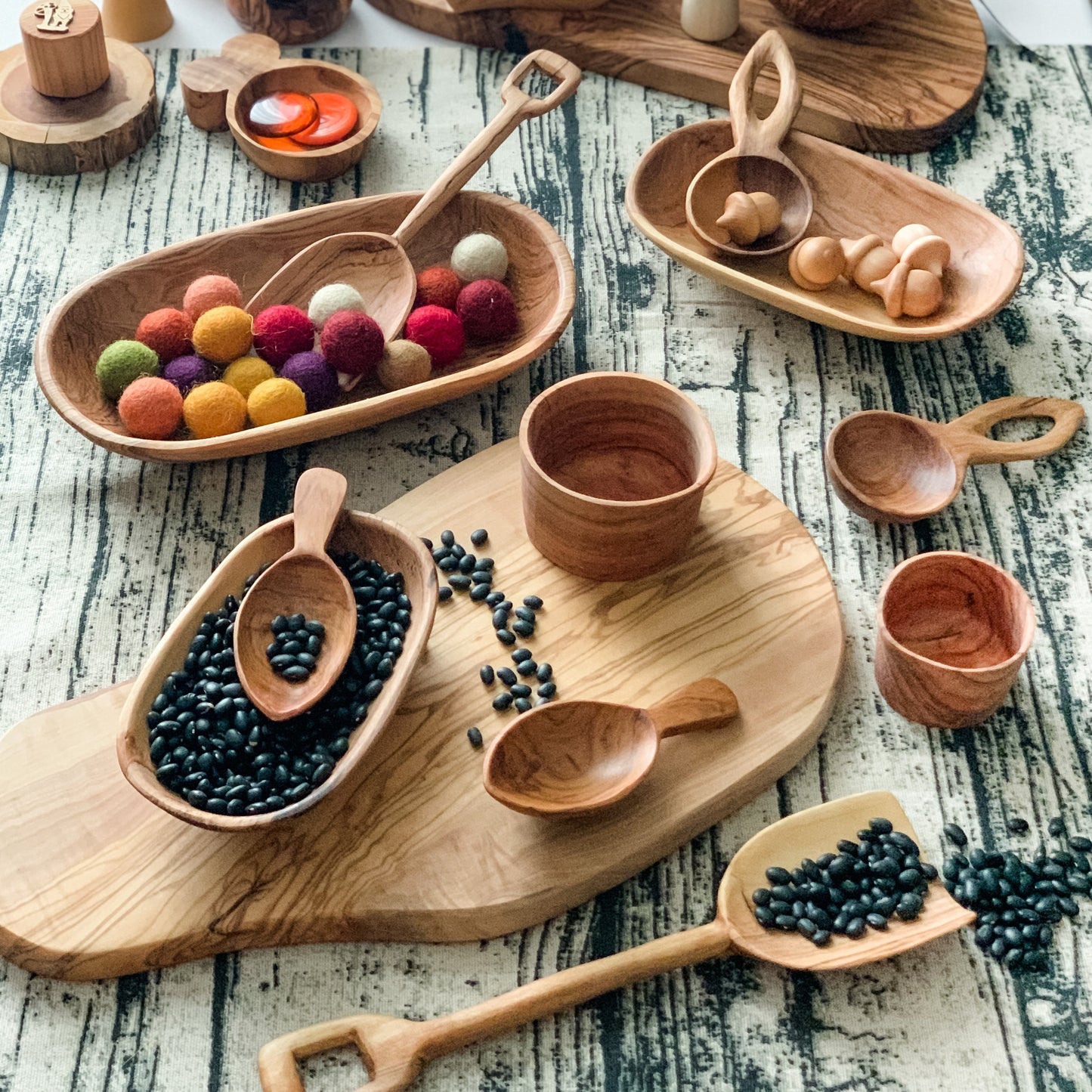 Olive Wood Shovel - Chickadees Wooden Toys