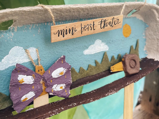Mini Beast Theater - by Alejandra Haden - Chickadees Wooden Toys